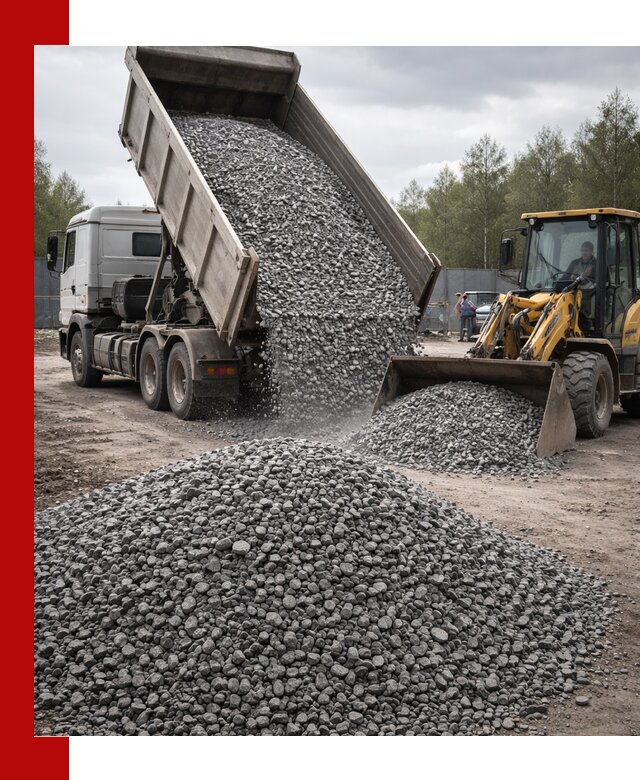 Доставка и продажа щебня гранитного в Подольске