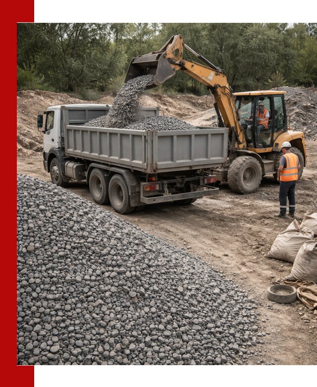 Доставка гравийного щебня в Подольске оптом и в розницу