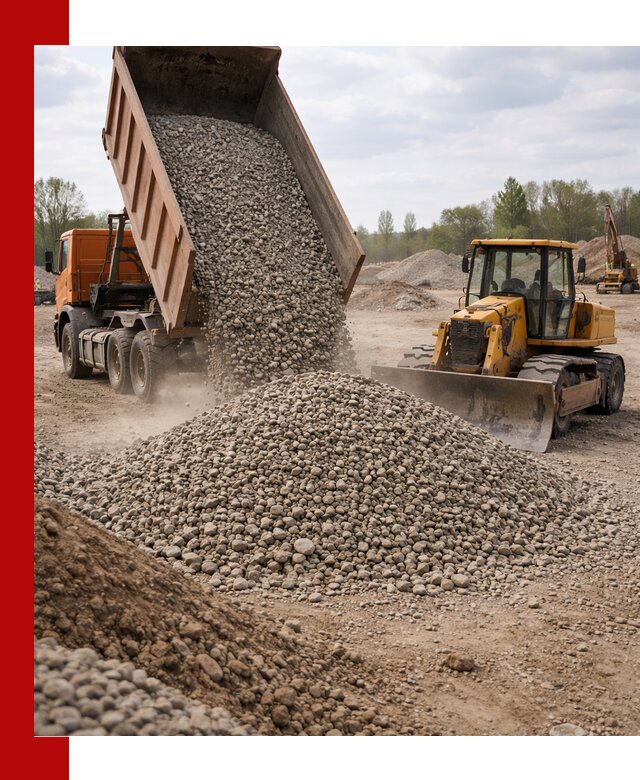 Доставка гравийного щебня фракции 40-70 в Подольске