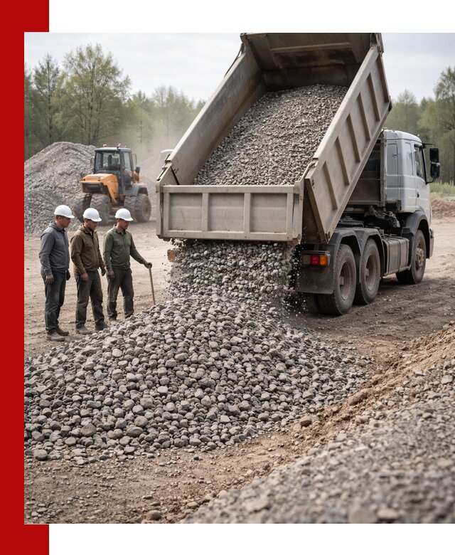 Доставка гравийного щебня фракции 70-120 в Подольске