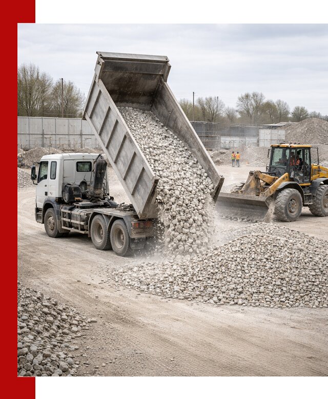 Доставка и продажа известнякового щебня в Подольске