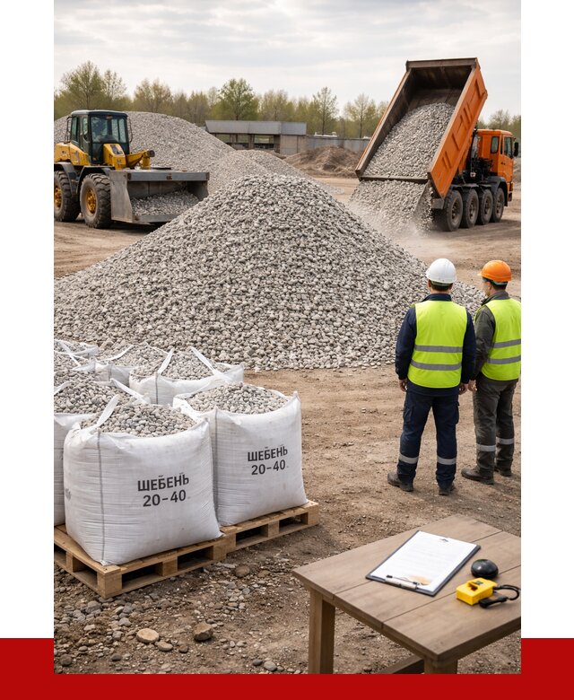 Известняковый щебень 20-40 в Подольске от 2188 р. ПРОНЕРУДПдл