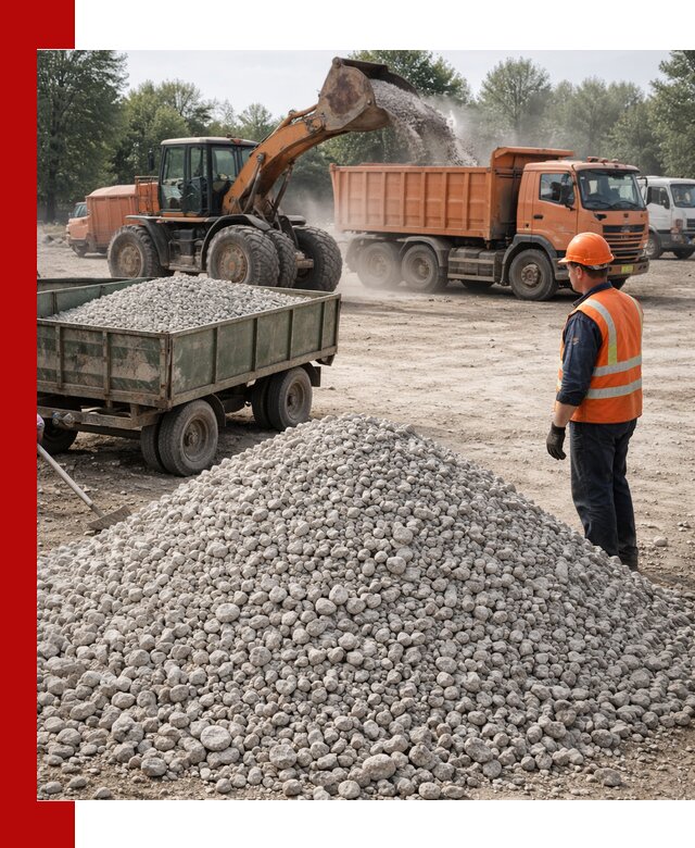 Доставка известнякового щебня фракция 20–40 в Подольске