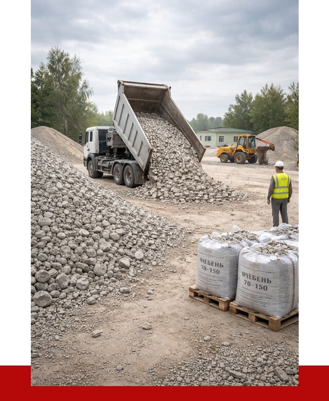 Известняковый щебень фракция 70-150 в Подольске от 1302 р. | ПРОНЕРУДПдл