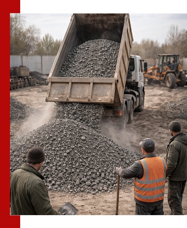 Доставка шлакового щебня в удобные сроки по выгодной цене в Подольске