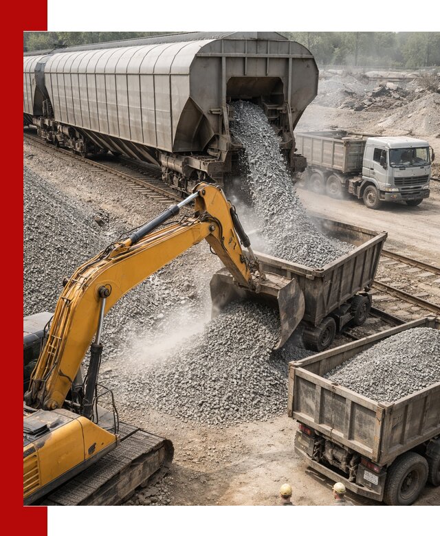 Доставка железнодорожного щебня в Подольске крупными партиями быстрого отгруза