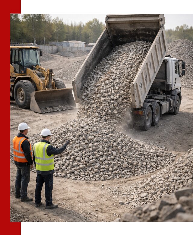Вторичный щебень фракция 40–70 доставка в Подольске