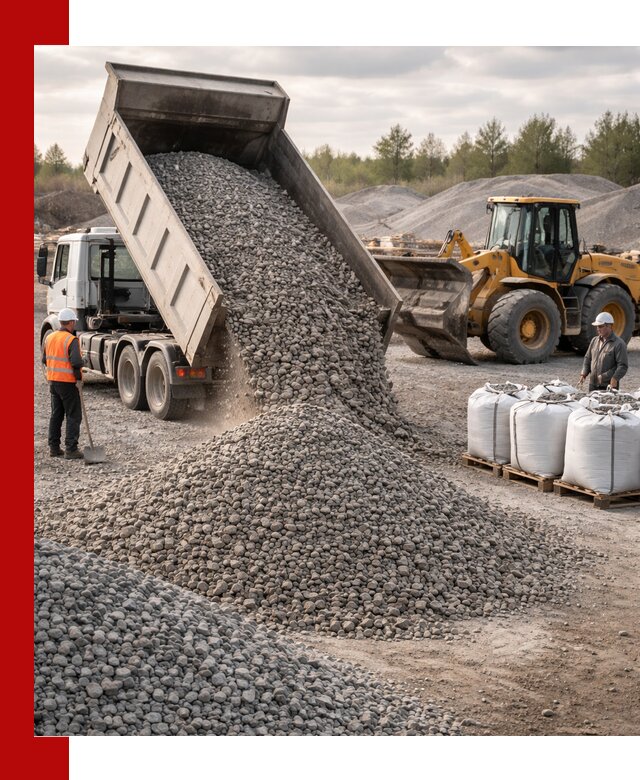 Бетонный щебень фракция 5–20 с доставкой в Подольске