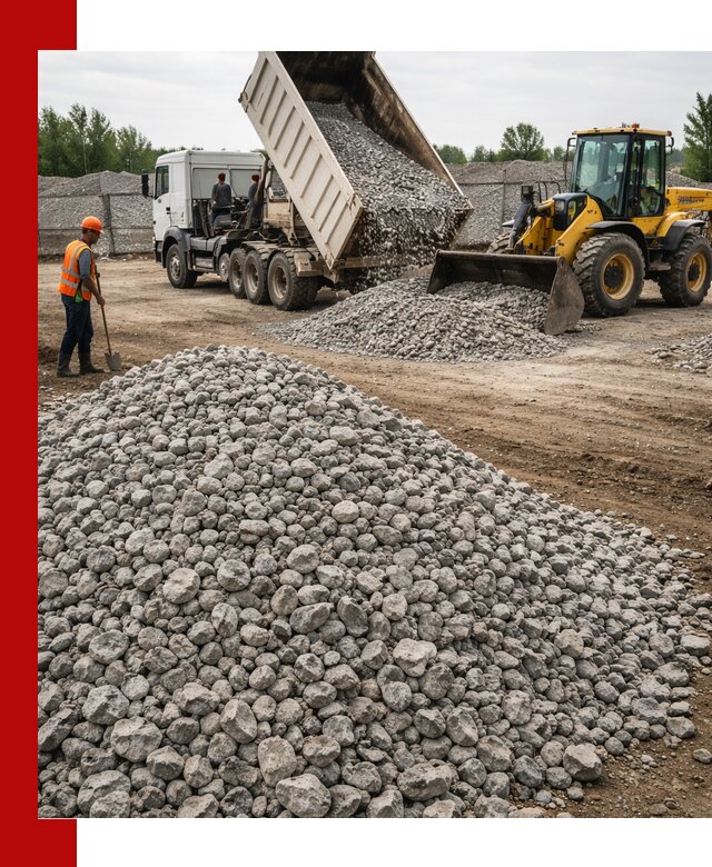 Доставка бетонного щебня фракции 40-70 в Подольске