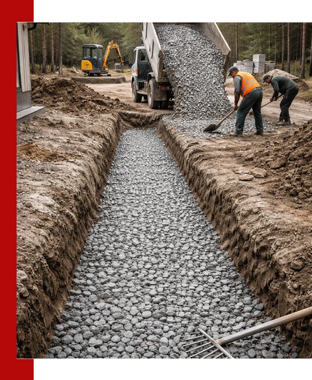 Щебень для дренажа с доставкой в Подольске высокого качества