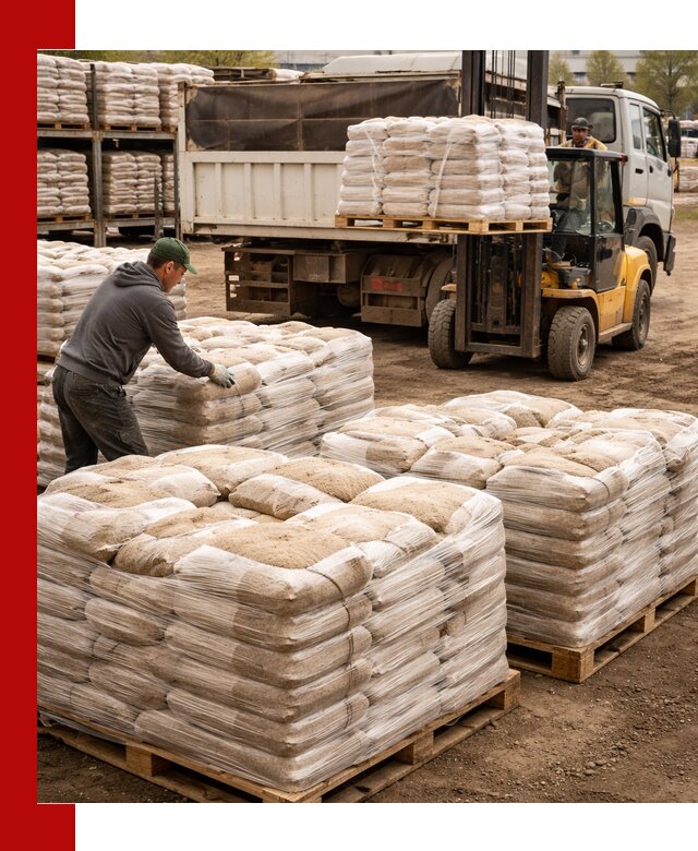 Карьерный песок в мешках с доставкой в Подольске