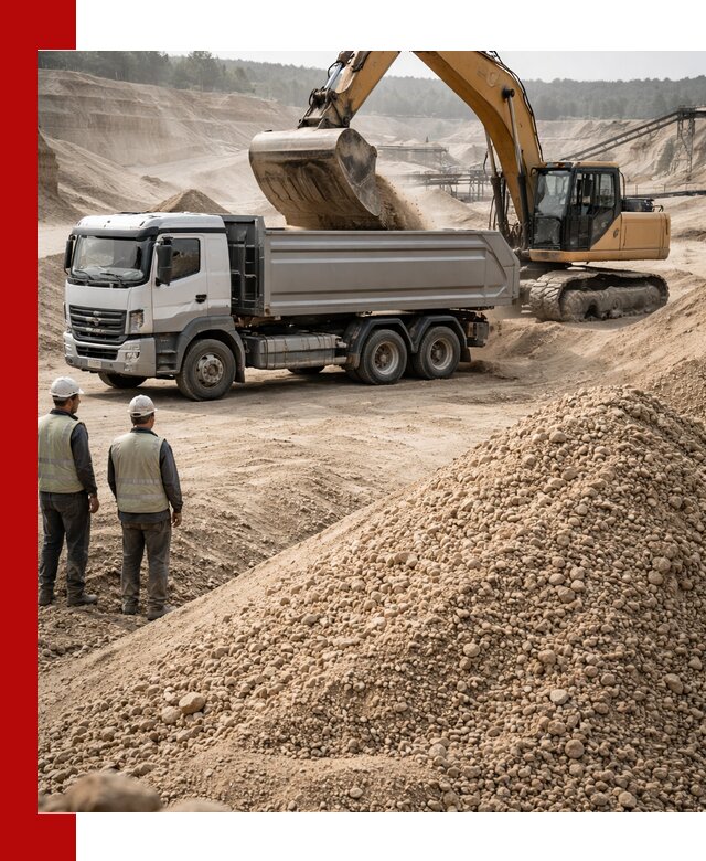 Карьерный крупнозернистый песок с доставкой в Подольске