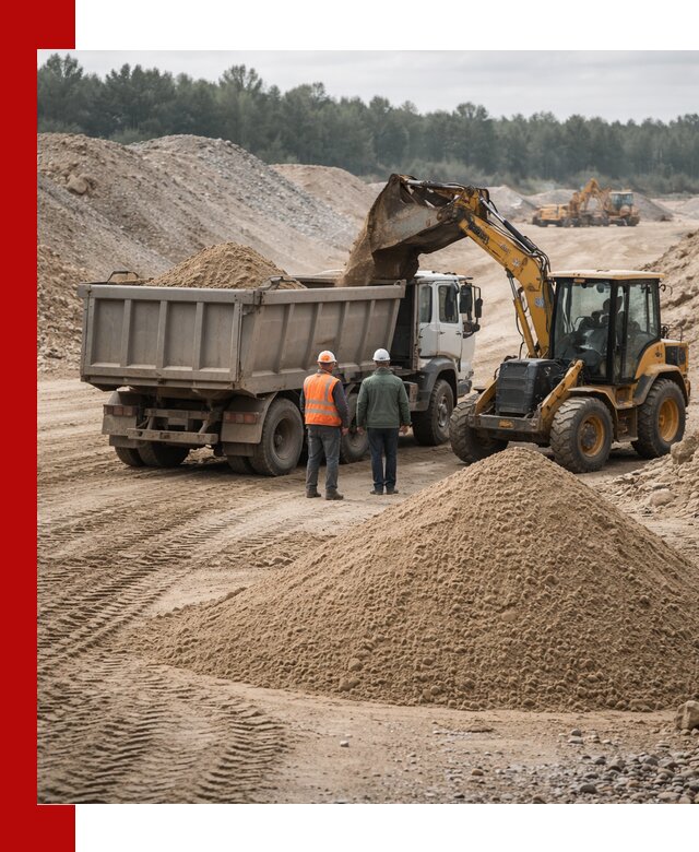 Карьерный среднезернистый песок с доставкой в Подольске