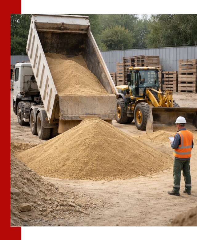 Доставка карьерного мелкозернистого песка в Подольске