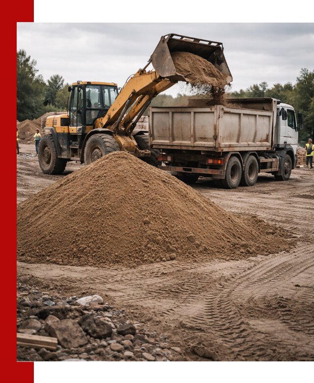Доставка речного песка навалом в Подольске быстро и выгодно