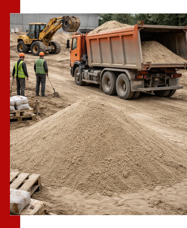 Доставка и продажа мытого речного песка в Подольске