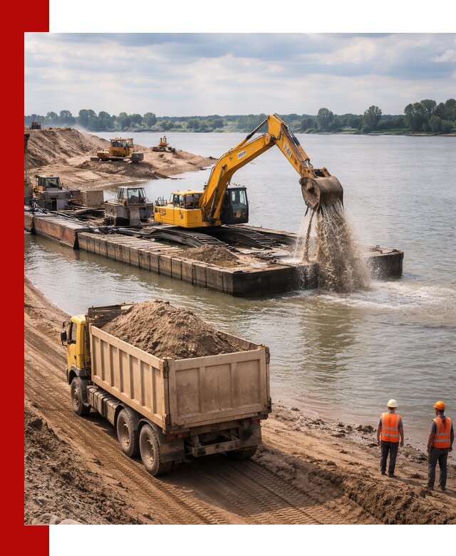 Намывной песок с доставкой в Подольске оптом и в розницу