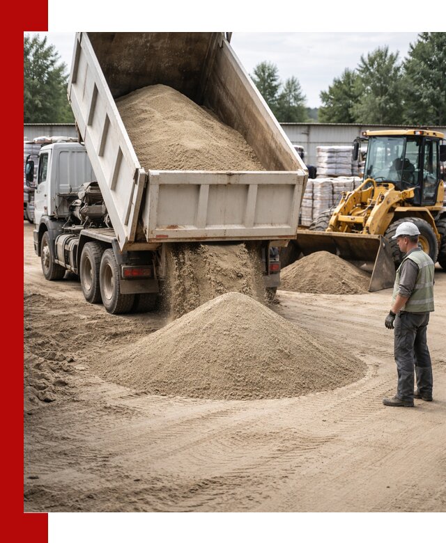 Поставка и доставка песка для бетона в Подольске