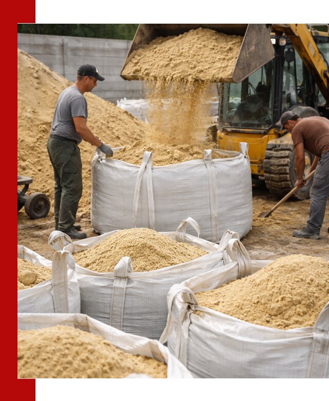 Поставка качественного песка для кладки в Подольске