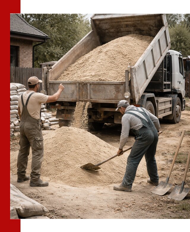 Песок для штукатурки с доставкой в Подольске качественный и чистый