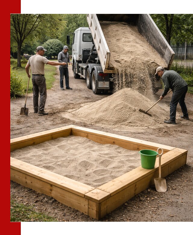 Песок для песочницы с доставкой в Подольске недорого и чистый