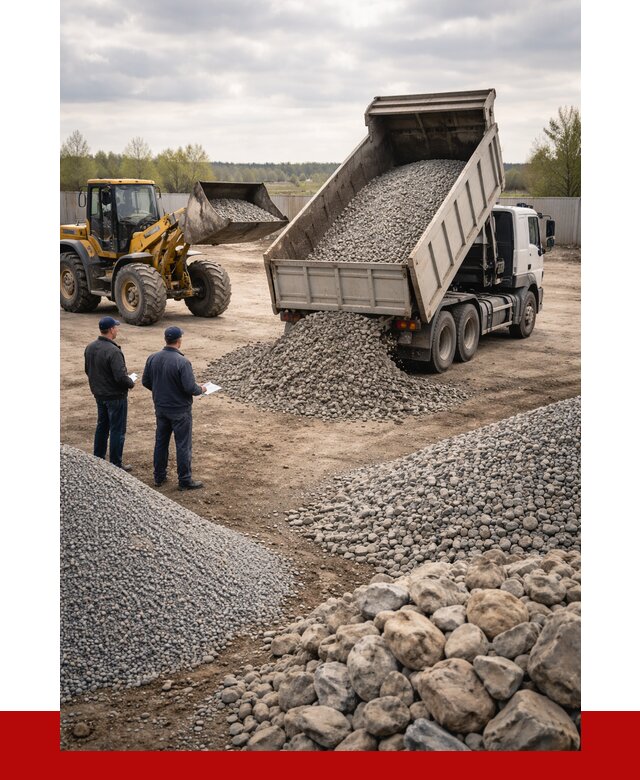 Гравий и камень с доставкой в Подольске от 4376 р. - ПРОНЕРУДПдл