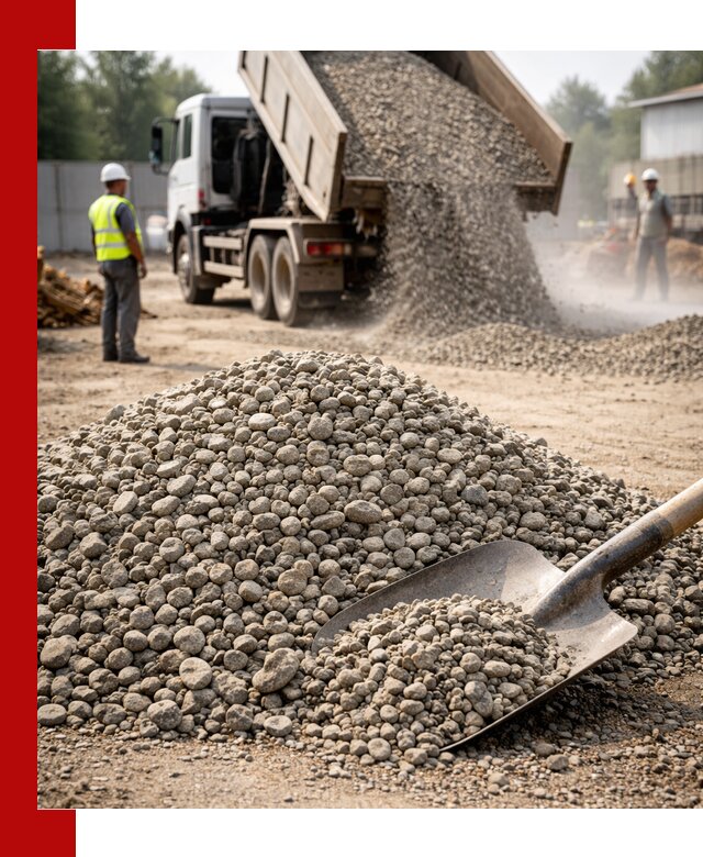 Доставка гравия фракции 20-40 в Подольске с самосвалами