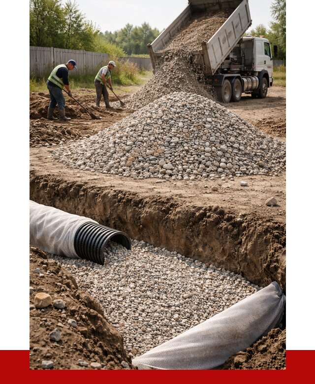 Гравий для дренажа в Подольске от 2292 р., доставка ПРОНЕРУДПдл
