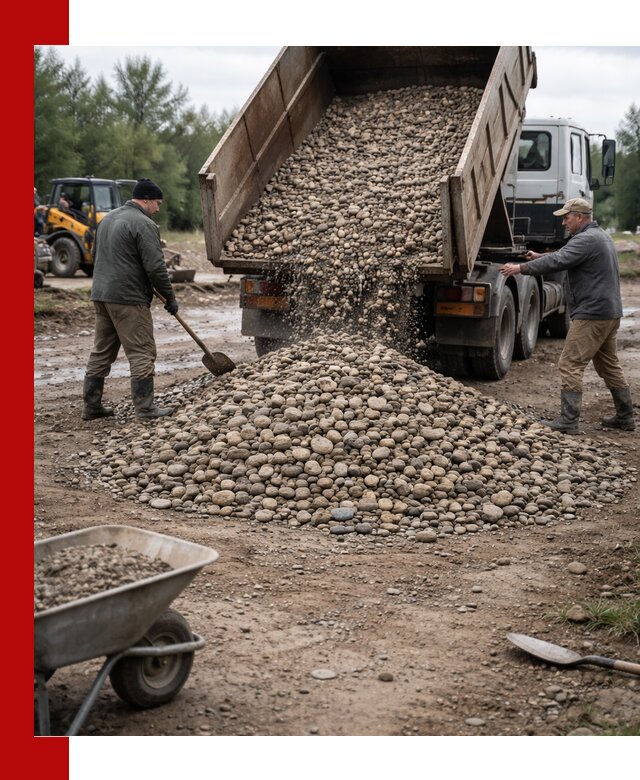 Доставка гальки речной оптом и в розницу в Подольске