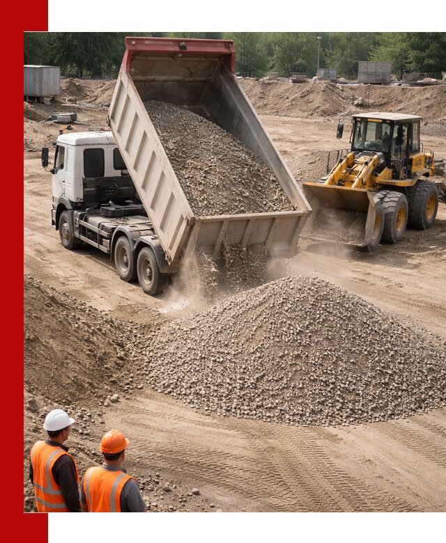 Щебень с песком (ЩГПС С2) с доставкой в Подольске