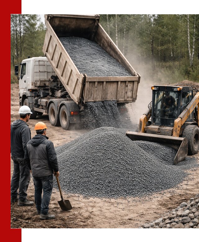 Гранитный отсев 0-5 с доставкой и разгрузкой в Подольске