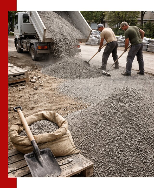 Отсев для тротуарной плитки в Подольске — доставка и укладка