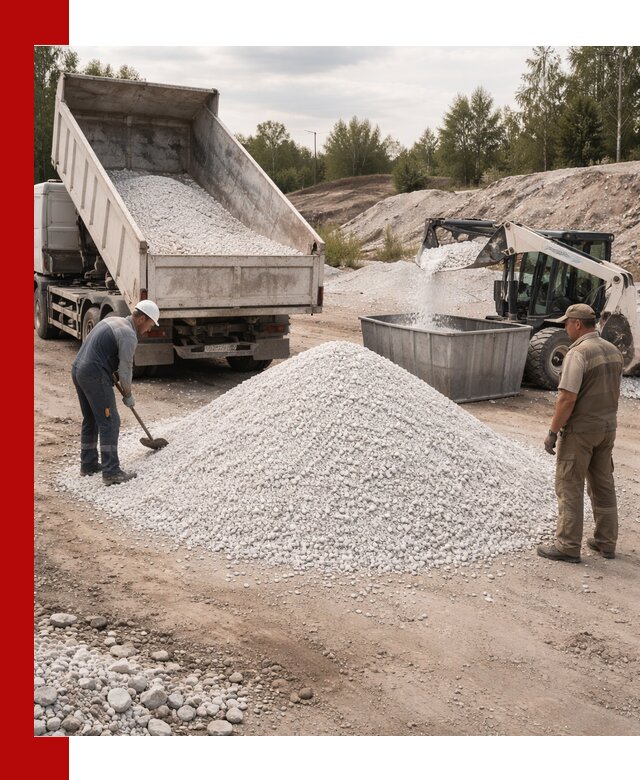Доставка и продажа белой мраморной крошки в Подольске
