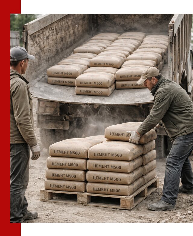 Цемент М500 с доставкой самосвалом в Подольске