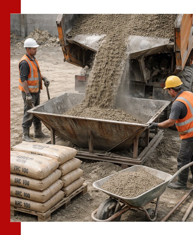 Доставка цементно-песчаной смеси М100 в Подольске