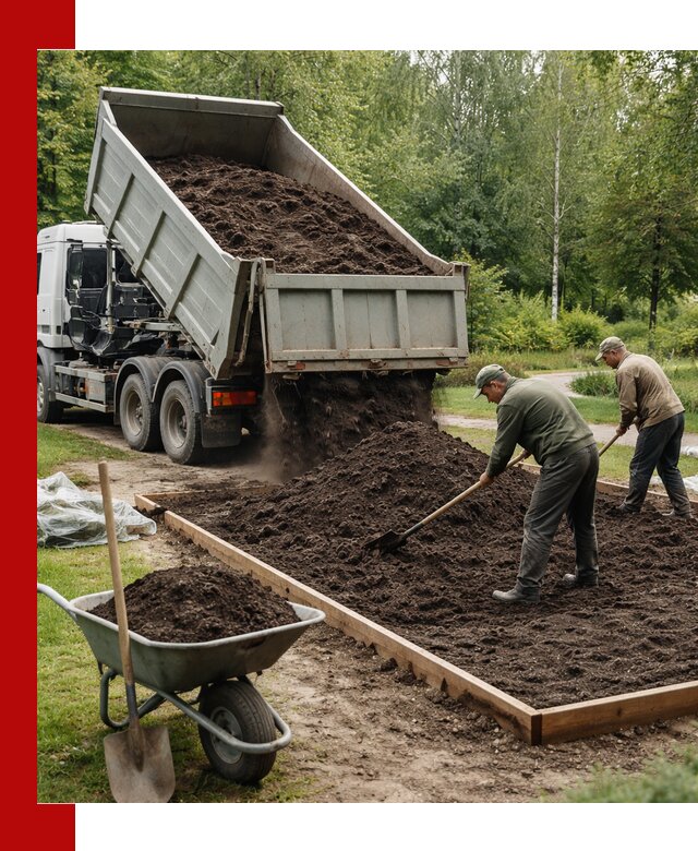 Доставка грунта для озеленения и благоустройства в Подольске