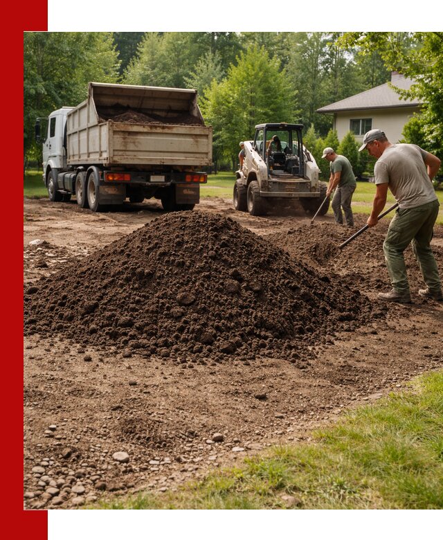 Доставка и укладка грунта для газона в Подольске