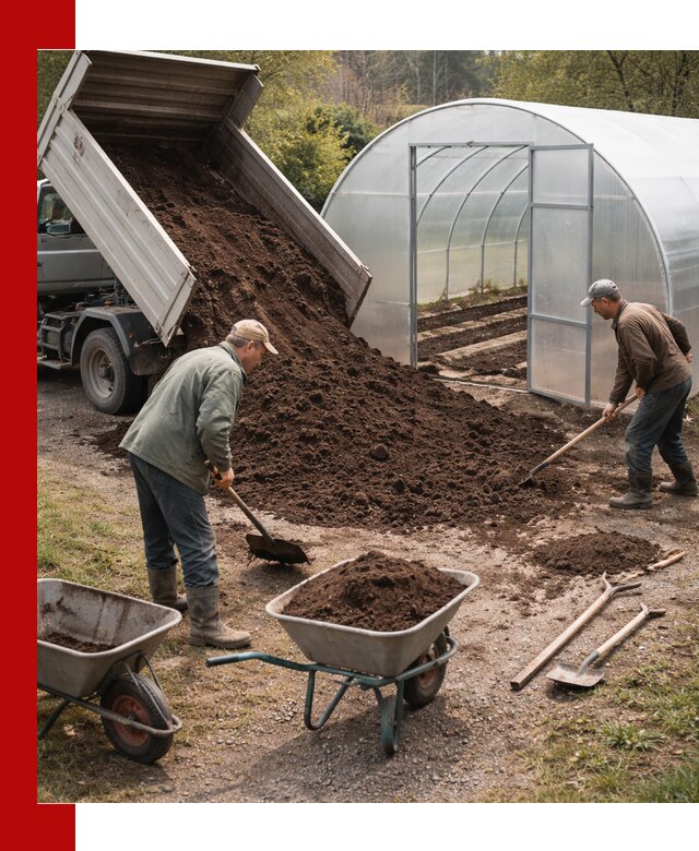 Грунт для теплицы с доставкой в Подольске — плодородный субстрат под растения