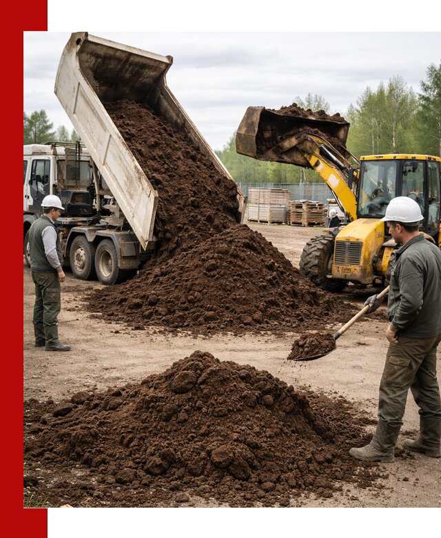 Доставка торфа оптом и в мешках в Подольске