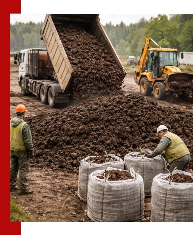 Доставка нейтрального торфа в Подольске оптом и в розницу