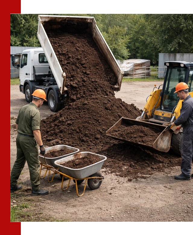 Доставка торфо-земляной смеси в Подольске для огорода и ландшафта