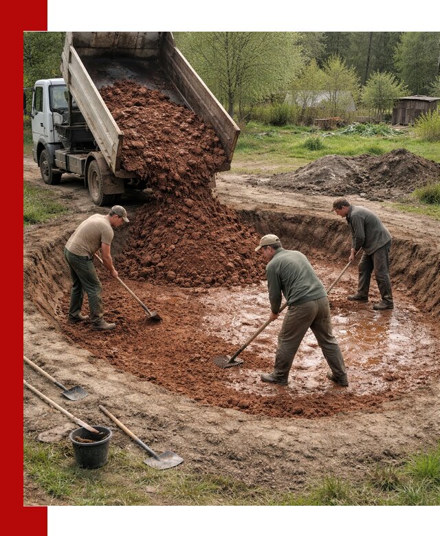 Купить качественную глину для пруда в Подольске