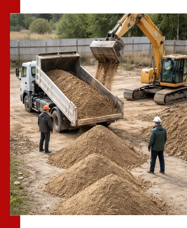 Доставка супеси вагонными и автопартиями в Подольске