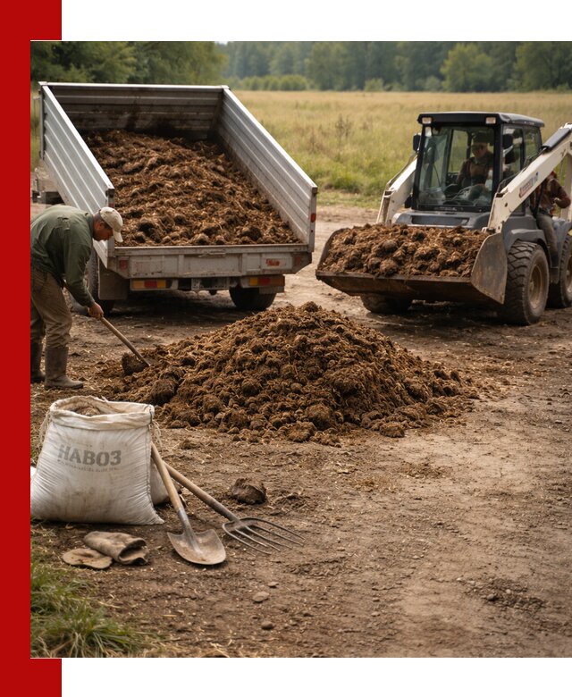 Доставка конского навоза в Подольске с разгрузкой и доставкой на объект