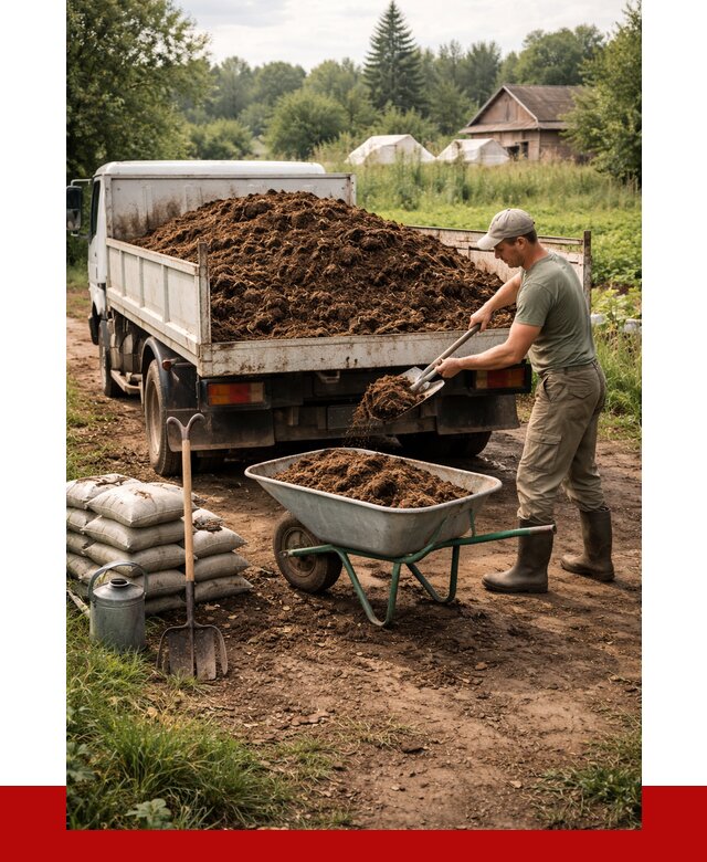 Купить коровий навоз с доставкой в Подольске от 1875 р. | ПРОНЕРУДПдл