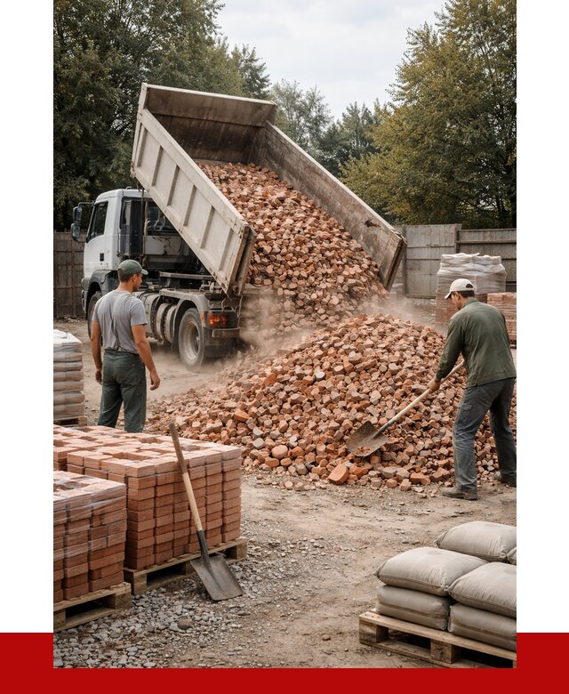 Бой кирпича в Подольске с доставкой от 4376 руб/куб | ПРОНЕРУДПдл