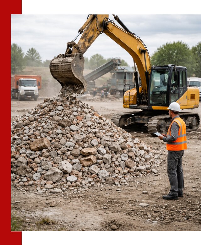 Доставка и вывоз строительного боя в Подольске
