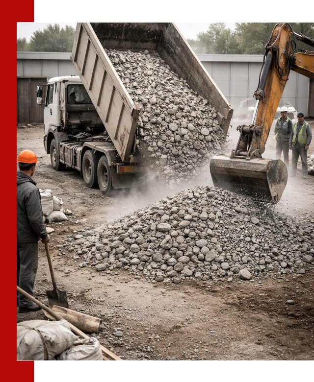 Доставка дробленого бетона в Подольске оптом и в розницу