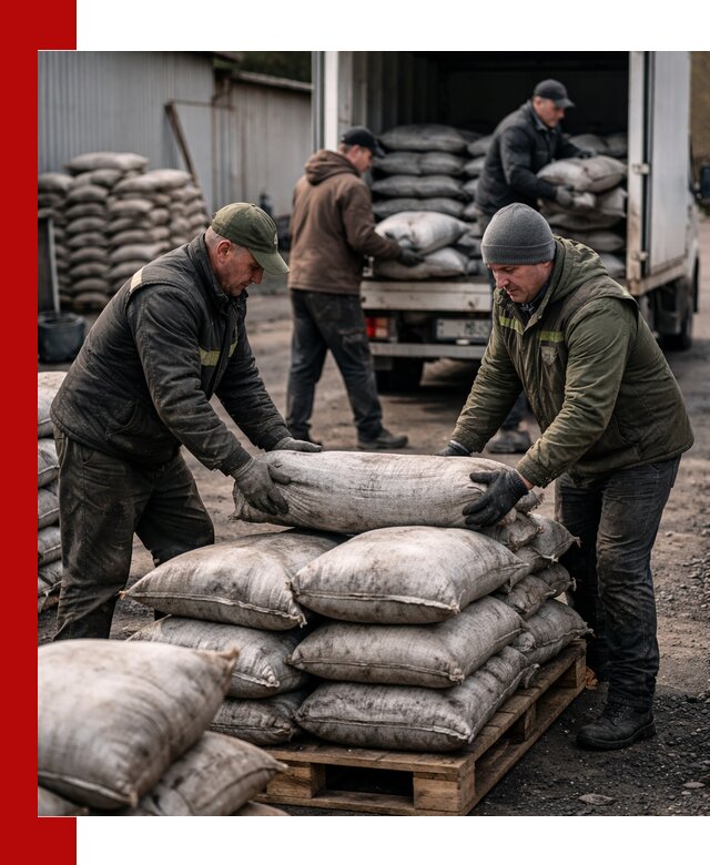 Доставка угля в мешках по выгодным ценам в Подольске