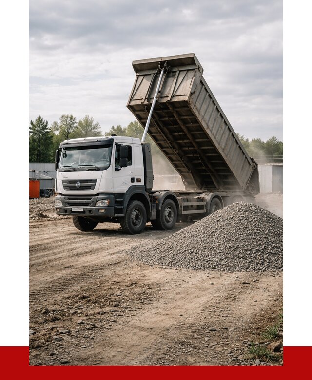 Доставка самосвалом 40 кубов в Подольске от 9376 р. | ПРОНЕРУДПдл